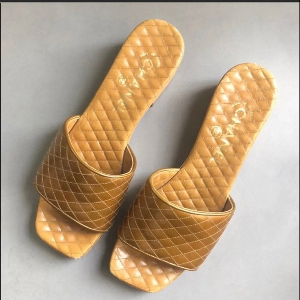 Authentic, Vintage, Chanel mules ,rare